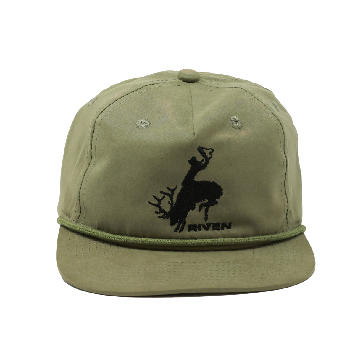 Woodburnt Elk Rancher Hat Elk Bugle Snapback Hat – American Antler Company main image 3